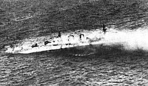 HMS Exeter sinking