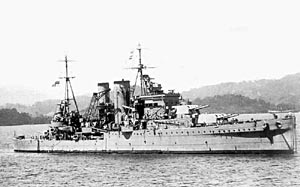 HMS Exeter off Sumatra 1942